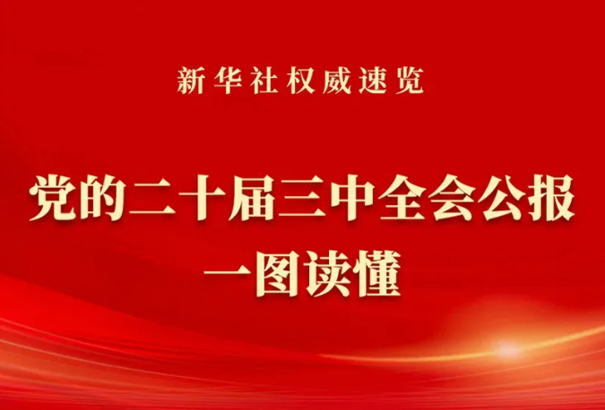 黨的(de)二十屆三中全會公報一(yī / yì ／yí)圖讀懂